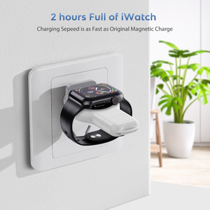 ที่ชาร์จไร้สายแบบพกพาขนาดเล็กสำหรับ iPhone iWatch 8 7 6 5 4 3 SE ชาร์จสถานีแบบสมาร์ทวอทช์แบบแม่เหล็ก - Product Image 4