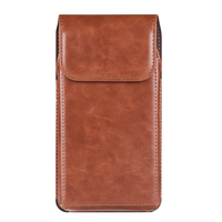 Étui de téléphone vertical vintage en similicuir avec clip ceinture, étui fin et portable pour smartphone, étui à rabat pour Apple iPhone avec emplacement pour carte de crédit