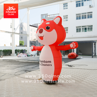 Mascotte gonflable extérieure personnalisée 360° en forme de chat, personnage de dessin animé, Air Dancer pour la publicité événementielle