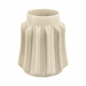 Vaso Sfaccettato con Dettagli a Pannelli Verticali, Vaso Decorativo per Fiori, per Esposizione in Soggiorno, Elemento Scultoreo per Arredamento Casa - Product Image 1