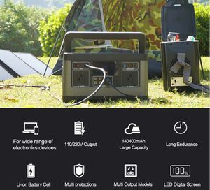 Generator 500w Solar System Portable Power Station Home With Completed Set A5 High Capacity <b>Battery</b> 520Wh/140400mAh Ensures Long - Product Image 6