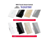 Sakelar Lampu Wifi DUOMEI Tuya Smart Life 3 Gang Warna Hitam Sakelar Sentuh Pintar Warna Putih Emas