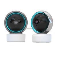 360 °   Caméra de sécurité domestique sans fil HD - Télécommande par smartphone, vue panoramique, pas de points morts