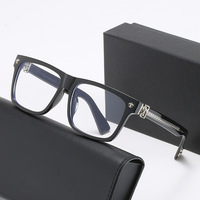 Monturas Ópticas Cuadradas Retro Unisex TR90, Gafas Modernas con Protección Contra Luz Azul, Compatibles con Lentes para Miopía 2270-2