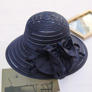 <strong>Women's</strong> Summer Organza Wide Brim Sun <strong>Hat</strong> <strong>for</strong> Outdoor Ladies' Flower <strong>Wedding</strong> and Church <strong>Hats</strong> Adult Character Style <strong>for</strong> Parties - Product Image 6