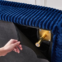 Canapé modulaire gonflable en forme de L, design nordique moderne, tissu en velours côtelé, pour hôtel, villa, salon