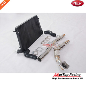 MERTOP RACE-Tubo de bajada de montaje frontal con Gato de 200cc + Kit de Intercooler para <span class=keywords><strong>Golf</strong></span> <span class=keywords><strong>MK6</strong></span> R S3 1,8 T 2,0 T - Product Image 2