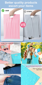 Bolsas de plástico para correo con asa, logotipo personalizado, reciclables, de polietileno, para envíos de ropa. - Product Image 2