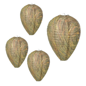 Prix d'usine – Lot de 4 leurres pour nids d'abeilles <span class=keywords><strong>suspendus</strong></span> – Éloignez-vous <span class=keywords><strong>des</strong></span> guêpes, <span class=keywords><strong>des</strong></span> frelons et <span class=keywords><strong>des</strong></span> abeilles – Abat-jour de lanterne en forme de ruche - Product Image 2