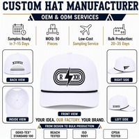 Casquette de golf personnalisée à 5 panneaux blanche avec broderie du logo Lightning Racetrack pour club de golf, sports de plein air, OEM ODM, vente en gros