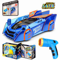 Voiture de course télécommandée pour enfants, jouet mural à quatre roues motrices avec effets lumineux, cadeau idéal pour les 5-10 ans