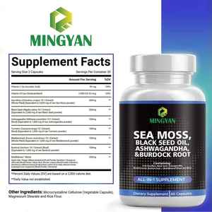 OEM/ODM Sea Moss Shilajit Semente Preta Ashwagandha & Bardana <span class=keywords><strong>Root</strong></span> Cápsulas - Product Image 5