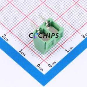 DB127R-5.08-2P-GN-S Screw Terminal Block P=5.08mm Connector ( Construction: 1x2P )( Pitch: 5.08mm )( Color: Green ) - Product Image 2