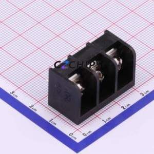 DBT50B-9.5-3P-BK-P Barrier Terminal Block Through hole Component (THT),P=9.5mm Connector Three Sides 9.5mm 1x3P Edge Pin - Product Image 1
