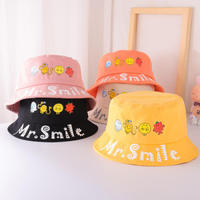 2022 fabricante personalizado bordado niños niña algodón sol pescador sombrero bebé cubo sombrero