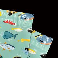 Sacs en plastique autocollants personnalisés en PE, motif de poisson de dessin animé, sacs en polyéthylène auto-scellants pour l'emballage de cadeaux, emballage de marchandises