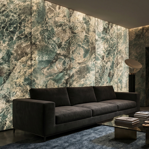 Flexible Translucent Stone Panel 2820x1220mm Backlit <b>Black</b> Marble <b>Sheet</b> for Modern Home Decor - Product Image 6