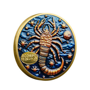 Moneda Conmemorativa Tradicional del Zodiaco, Escorpio, Fecha 1024-1122, Moneda <span class=keywords><strong>de</strong></span> Aleación <span class=keywords><strong>de</strong></span> Zinc - Product Image 2