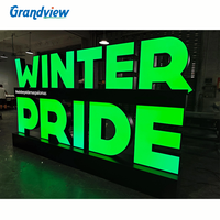 Vente chaude de haute qualité personnalisé acrylique publicité lettres lumineuses enseigne LED extérieure avec transformateur pour bureau et bâtiment