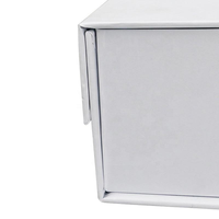 Boîte en papier rigide personnalisée blanche avec logo, emballage cadeau pliable en carton pour vêtements