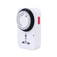 Soket Timer Mekanis Multi-fungsi Universal Outlet Plug in Timer Switch Siklus Harian Timer Mekanis yang Dapat Diprogram untuk Rumah