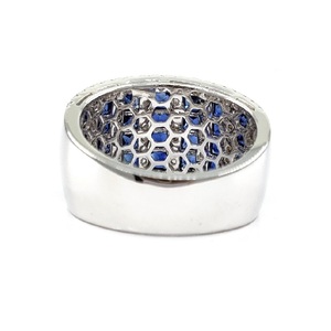 Conception de fabricants de bijoux de qualité supérieure 18k, or blanc massif, vrai diamant, pierres précieuses, bracelet saphir bleu pour femmes - Product Image 3