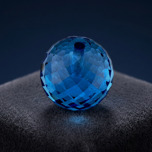 Bolas de Topacio Azul Natural Facetadas de Alta Calidad, Color Azul Semiprecioso, 10 mm, Certificadas por Terceros, para la Fabricación de Joyas - Product Image 2