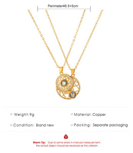 Collar de Moda para Parejas, Colgante Magnético con Forma de Corazón, 2 Piezas/Juego, Collares a Juego para Parejas, Collares de <span class=keywords><strong>Sol</strong></span> y Luna - Product Image 6