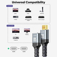 Câble HDMI haute vitesse 4K 8K mâle vers femelle, adaptateur HDMI 2.0 2.1, cordon plaqué or pour téléviseur, moniteur, projecteur, ordinateur portable