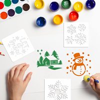 20 pochoirs d'hiver réutilisables pour la peinture, modèles flocon de neige, bonhomme de neige, sapin, pour le bois, les murs, le bricolage, la décoration de Noël à la maison
