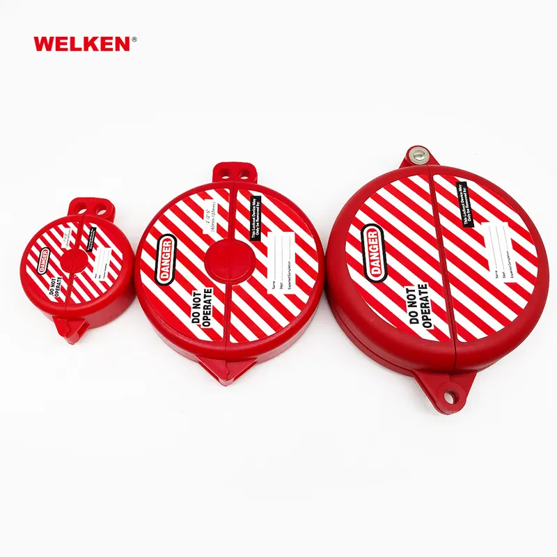 5 size Gate Valve Lockout ABS plastic red blue Valve Lockout Devices LOTO lockout tagout safety lock out