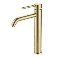 Robinet de lavabo en acier inoxydable 304 à poignée unique et à trou unique, avec cartouche céramique et revêtement PVD multicolore pour salle de bain