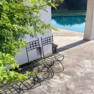 Silla de Jardín de Hierro Forjado <span class=keywords><strong>para</strong></span> Exteriores, Impermeable, Económica en Oferta - Product Image 6