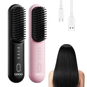 0728 Aluminum Heating Rechargeable <b>Hot</b> <b>Comb</b> 140.c-200.c Temp Range Hair Straightener Ceramic Coating Best Straightening - Product Image 4