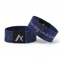 Nouvelle Arrivée Festival Événement Bracelets Polyester Marque Privée Sport Exercice Élastiques Poignets pour Billet de Musique