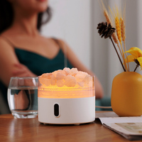 Nouveau diffuseur d'huiles essentielles ultrasonique 2 en 1, diffuseur d'arômes, humidificateur, lampe à sel de l'Himalaya, brume parfumée pour le bureau en céramique