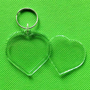 Cá nhân Vòng biểu tượng tùy chỉnh nhuộm thăng hoa trống nhựa trong suốt Keychain mini khung ảnh <span class=keywords><strong>Acrylic</strong></span> Keychain - Product Image 2