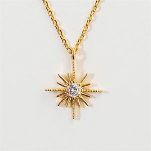 สร้อยคอจี้รูปดาวประดับเพชรซิคอนสแตนเลสสตีลชุบทองยอดนิยม - Product Image 2