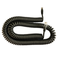 Kabel Ethernet kecepatan tinggi 8P8C Cat8 RJ45, aplikasi Overhead kawat jaringan LAN Spiral pegas konduktor terisolasi PVC