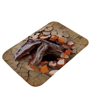 Alfombra de suelo con estampado de dinosaurios, rectangular, antideslizante, lavable, para cocina, diseño moderno, impresión de alta definición, decoración absorbente para el hogar - Product Image 5