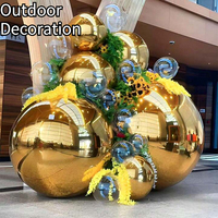 Ballon Miroir Gonflable Double Couche en PVC, Grand Ballon Réfléchissant Argenté pour Mariage et Événement