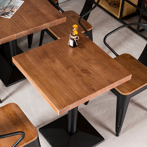 Tavolo e sedia rettangolare in metallo stile rurale Vintage industriale nuovo Design per caffè e mobili da ristorante - Product Image 4