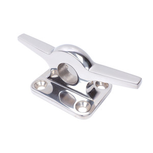 Étrier de quai marin robuste en acier inoxydable 316 à base large pour pont de bateau et quai - Product Image 1