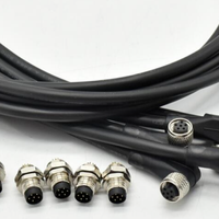 Câble connecteur M12 17 broches surmoulé blindé IP67/IP68 pour systèmes de contrôle industriels multi-signaux