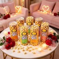 Collation de maïs sucré sans graisses trans, marque privée OEM, pop-corn avec sucre 120g, texture semi-molle, prêt à servir, emballage personnalisé