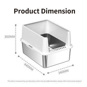 Caja de Arena Compacta Pequeña de Acero Inoxidable 201 y ABS para Gatos, a Prueba de Fugas, Estructura Desmontable, Fácil de Limpiar, para Tiendas de Mascotas y Hospitales - Product Image 4