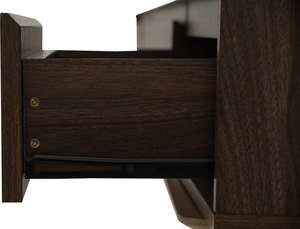 Sleek Walnut colour HIRADO 1.8M Wall Mounted TV Cabinet <b>Floating</b> Media <b>Unit</b> with Storage Shelf for Contemporary Home Interiors - Product Image 5