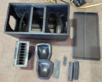Enceinte carrée double 10 pouces active/passive 2 voies pour équipement audio, modèle EQ-10, en contreplaqué MDF, pour extérieur