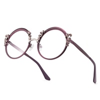 Monturas de Gafas Metálicas de Diseño de Lujo, Estilo Vintage, Lentes Graduadas Personalizadas, Decoración de Dragón, Monturas Redondas