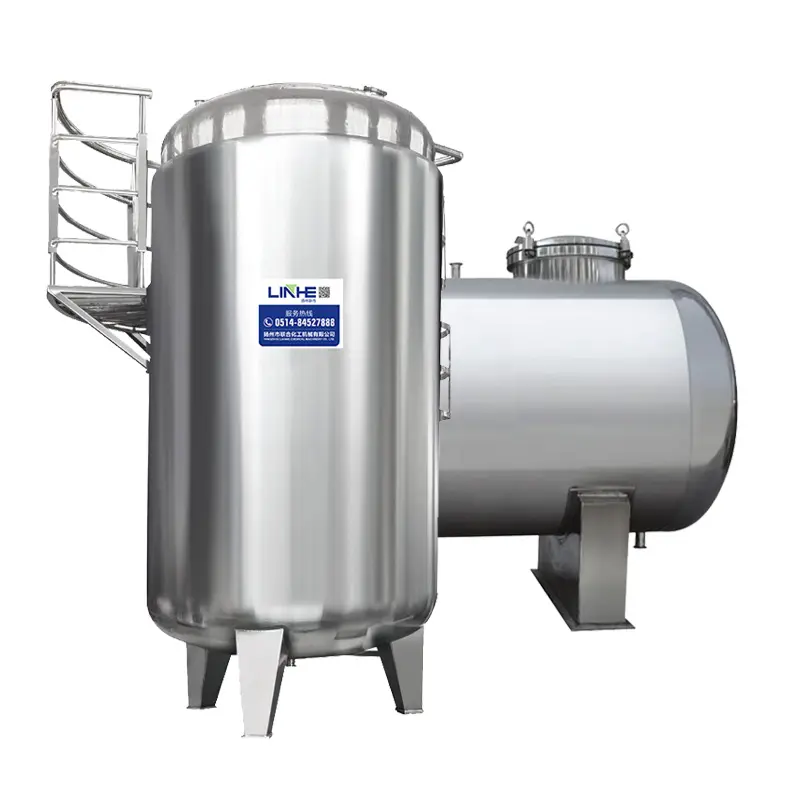 LINHE food grade storage tanks 500 1000 2000 litri serbatoio di stoccaggio in acciaio inox per miele maionese bevanda casearia